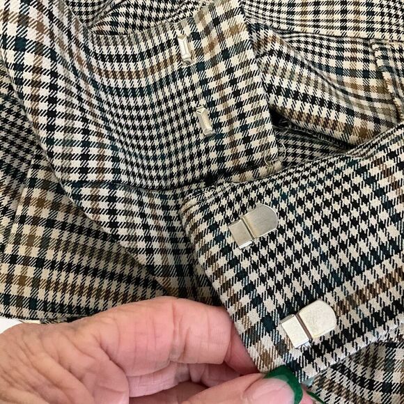 Zara TRF Collection Women's Size Medium Blue Gray Brown Striped Dress Pants - Picture 10 of 12